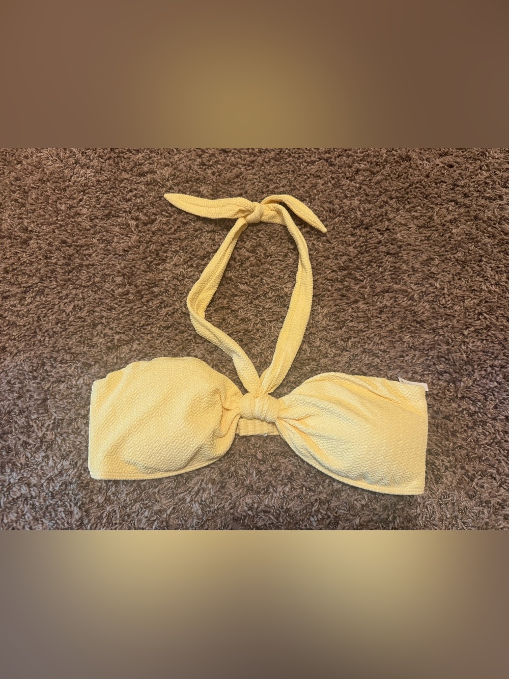 Abercrombie & Fitch Butter Yellow Bandeau Bikini Top